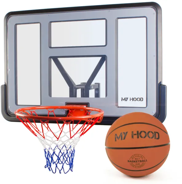 My Hood - Basketball hoop on board with wall bracket - Including ball
