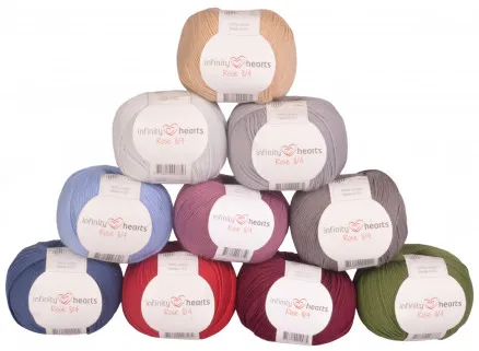 Infinity Hearts Rose 8/4 Yarn Pack 08 Muted Colours - 10 pcs - Yarn Pack 08 Muted Colours