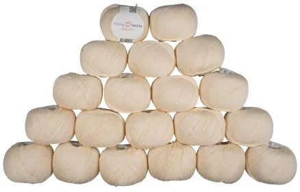Infinity Hearts Rose 8/4 Yarn Pack Unicolour 172 Natural - 20 pcs - Infinity Hearts Rose 8/4 Yarn Pack Unicolour 172 Natural - 20 pcs