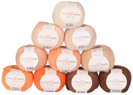 Infinity Hearts Rose 8/4 Yarn Pack 29 Brown and Orange Shades - 10 pcs - Brown and Orange Shades