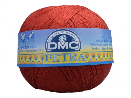 DMC Petra No. 5 Crochet Thread Unicolour 5355 Rust Brown