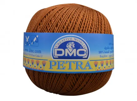 DMC Petra No. 8 Crochet Thread Unicolour 5434 Golden Brown
