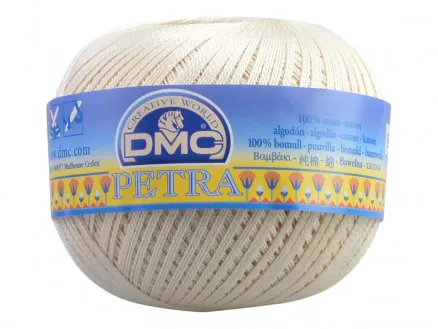 DMC Petra No. 8 Crochet Thread Unicolour ECRU Natural