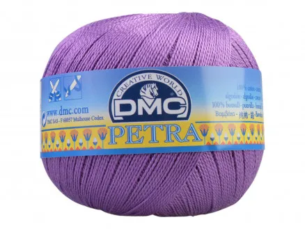 DMC Petra No. 5 Crochet Thread Unicolour 53837 Purple