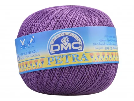 DMC Petra No. 8 Crochet Thread Unicolour 53837 Purple