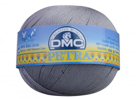 DMC Petra No. 8 Crochet Thread Unicolour 5414 Medium Grey