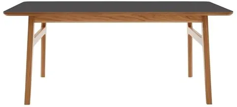 Magnus Olesen Freya coffee table lacquered oak/linoleum black 4023 Forbo length 120 x width 60 x height 50