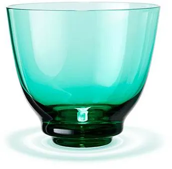 Holmegaard Flow water glass 35 cl - Emerald green